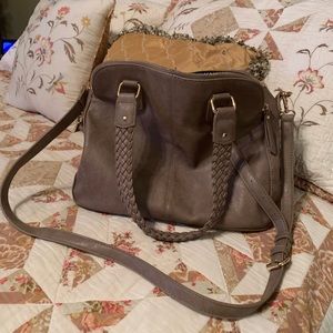 Taupe 3 section purse